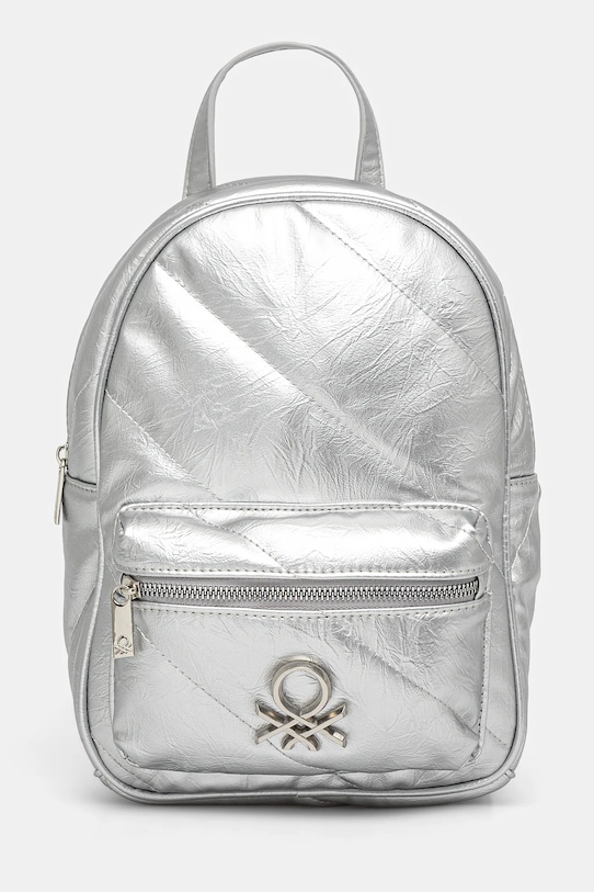 United Colors of Benetton rucsac nu incape in A4 argintiu 62IZDY06H