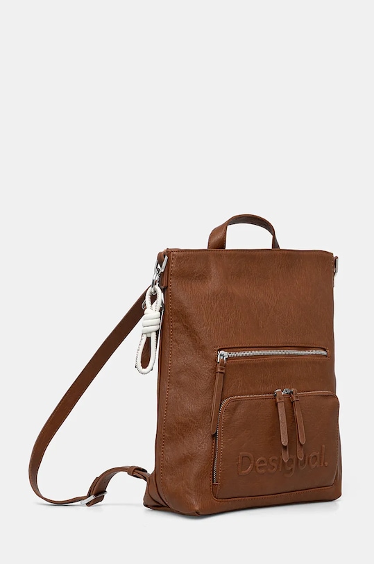 Desigual plecak HALF LOGO FW24 PRETO 24WAKP03 brązowy AW24