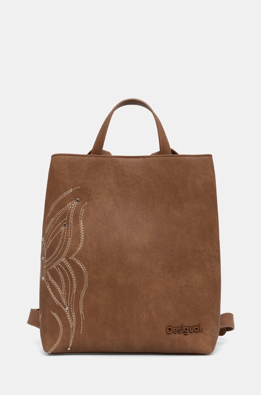 Desigual plecak REPRISE GOODALL SAND aplikacja brązowy 24WAKP37
