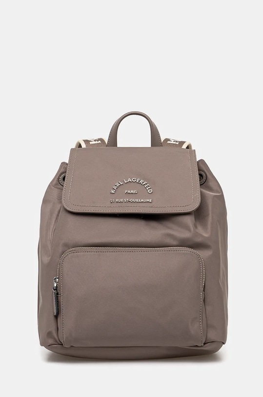 Ruksak Karl Lagerfeld jednofarebný sivá 246W3057