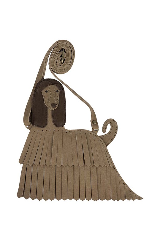 Девочка Детская кожаная сумочка Donsje Thima Purse Afghan Hound 5520001. бежевый