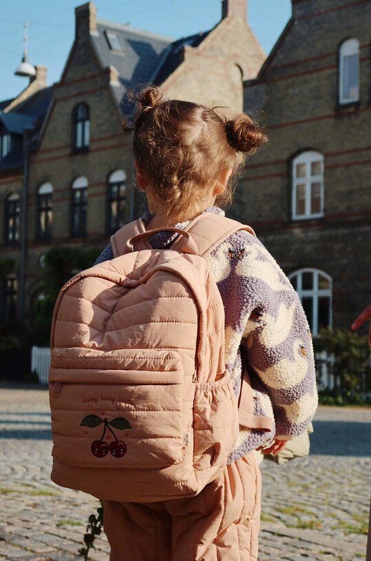 Dětský batoh Konges Sløjd JUNO QUILTED BACKPACK MIDI nášivka oranžová KS101249