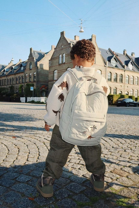 Konges Sløjd plecak dziecięcy JUNO QUILTED BACKPACK MIDI tekstylny zielony KS101249