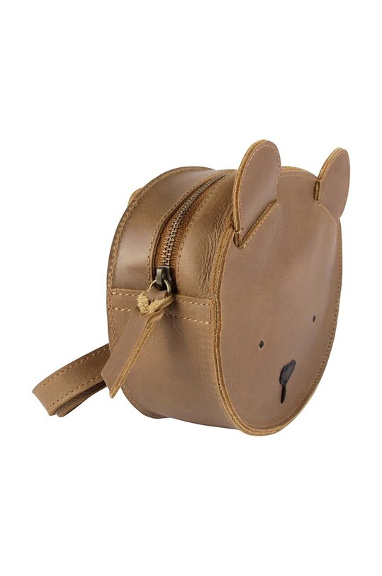 Băieți Donsje rucsac din piele pentru copii Kapi Classic Backpack Bear 5005003. maro
