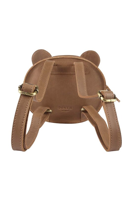 Donsje rucsac din piele pentru copii Kapi Classic Backpack Bear maro 5005003.