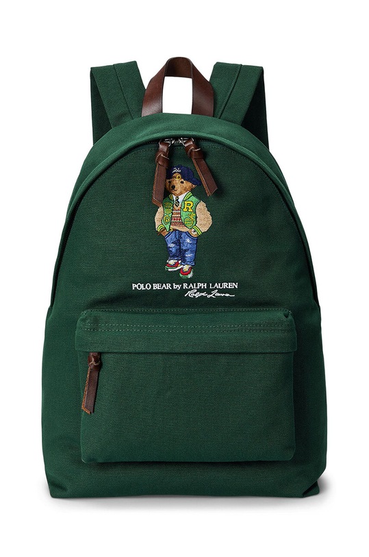 Bavlnený batoh Polo Ralph Lauren potlač zelená 405945885