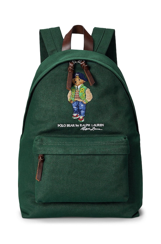 Bavlnený batoh Polo Ralph Lauren potlač zelená 405945885
