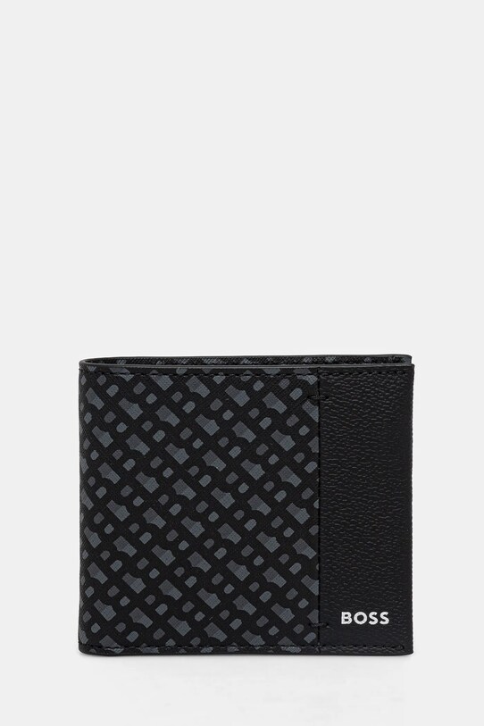 Кожаный кошелек BOSS кожа чёрный 50529507