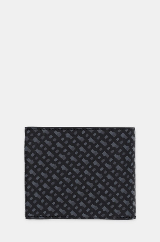 Шкіряний гаманець BOSS 50529510 чорний AW24