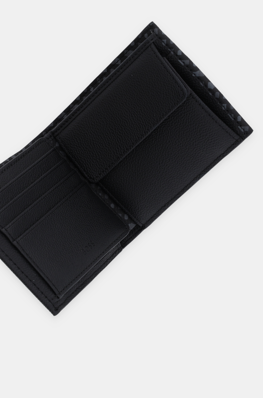 Шкіряний гаманець BOSS чорний 50529510