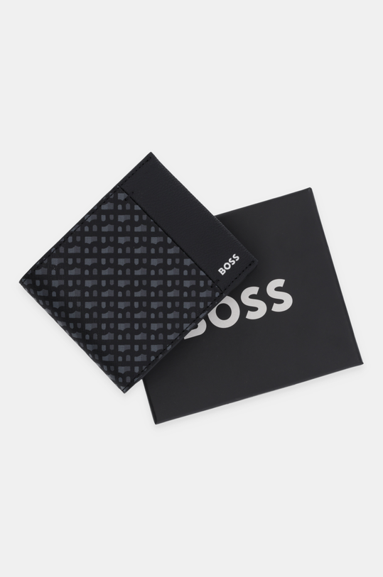 Шкіряний гаманець BOSS 50529510 чорний
