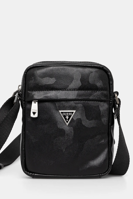 Kožna torbica Guess VENEZIA bez uzorka crna HMVECL.P4493