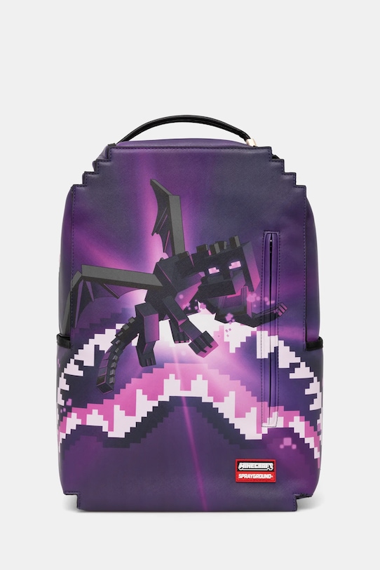 Ruksak Sprayground x Minecraft odgovara formatu A4 ljubičasta 910B6426NSZ