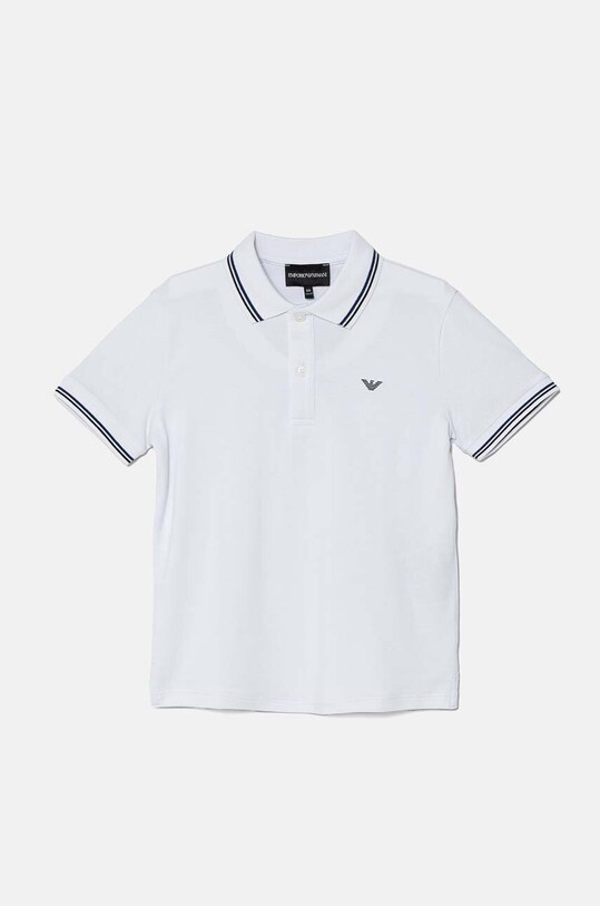 Detské polo tričko Emporio Armani s elastanom biela 8N4FB3.1JPTZ