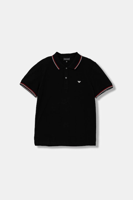 Emporio Armani polo dziecięce z elastanem czarny 8N4FB3.1JPTZ