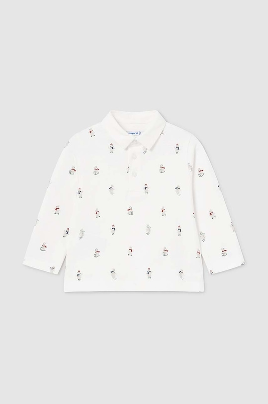 Mayoral tricouri polo din bumbac pentru bebeluși cu modele bej 2182.3A.Baby.9BYH