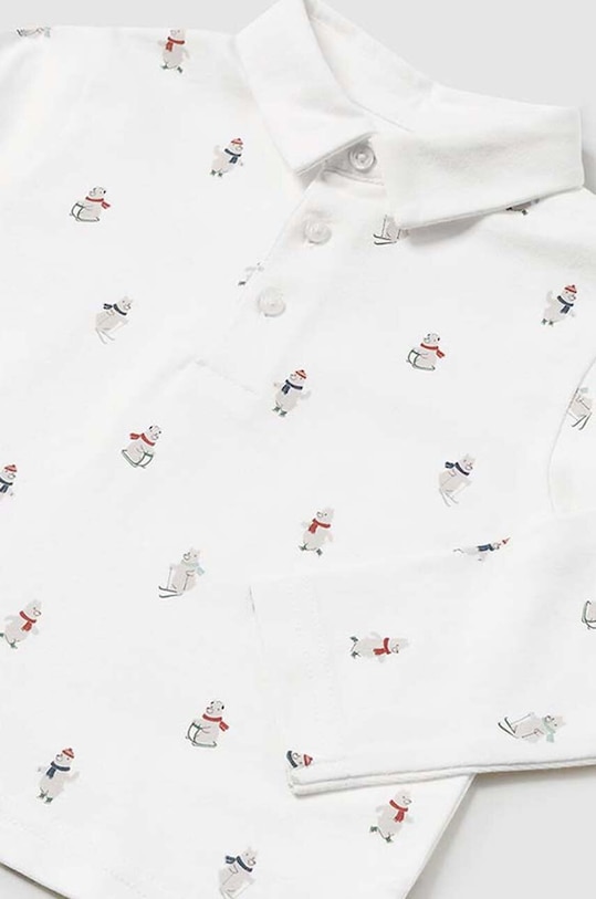 Mayoral tricouri polo din bumbac pentru bebeluși 2182.3A.Baby.9BYH bej AW24