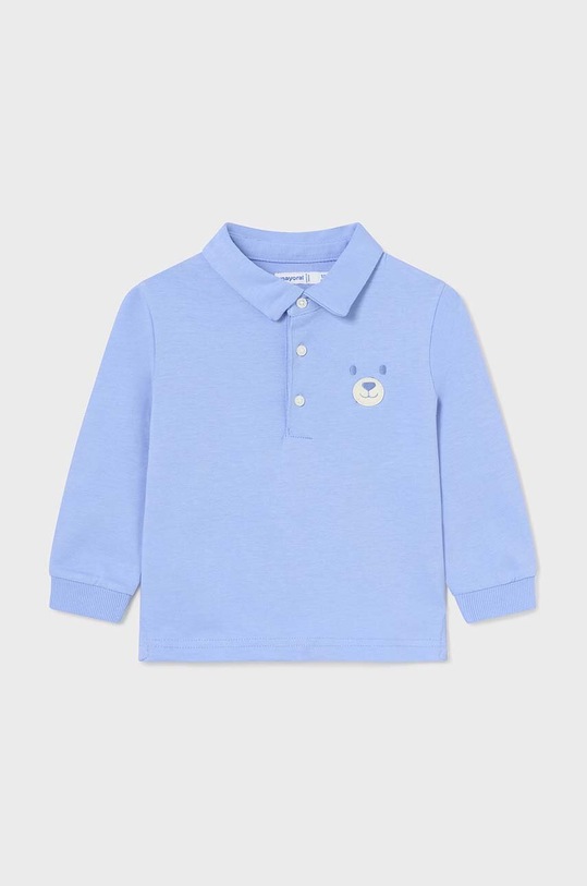 Dětská bavlněná polokošile Mayoral s elastanem modrá 2184.3D.Baby.9BYH