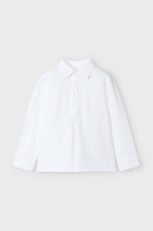Παιδικά βαμβακερά μπλουζάκια πόλο Mayoral βαμβάκι λευκό 4101.5A.Mini.9BYH