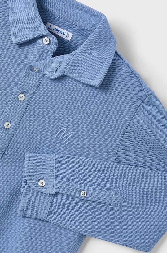 Παιδικά βαμβακερά μπλουζάκια πόλο Mayoral 4101.5A.Mini.9BYH γκρί AW24