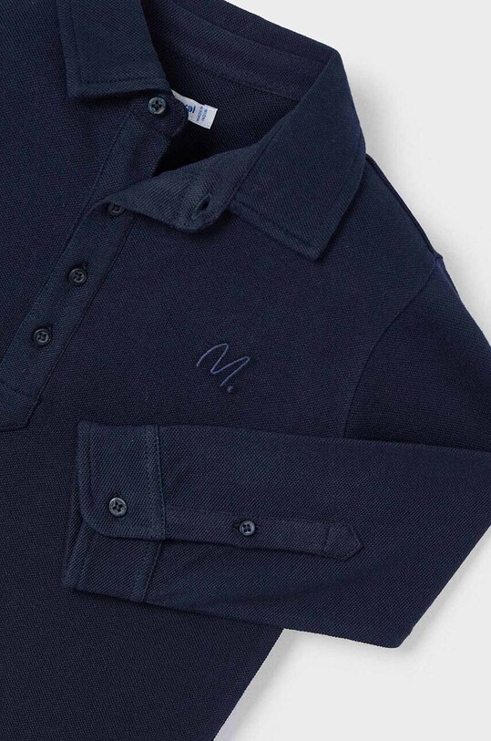 Mayoral polo bawełniane dziecięce 4101.5A.Mini.9BYH granatowy AW24