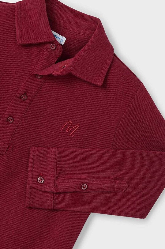 Детское хлопковое поло Mayoral 4101.5A.Mini.9BYH бордо AW24