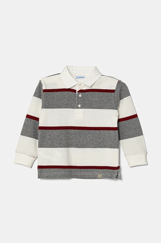 Παιδικά βαμβακερά μπλουζάκια πόλο Mayoral εμπριμέ κόκκινο 4104.5C.Mini.9BYH