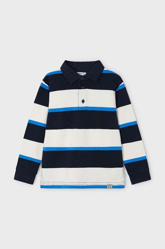 Dětská bavlněná polokošile Mayoral 4104.5C.Mini.9BYH modrá AW24