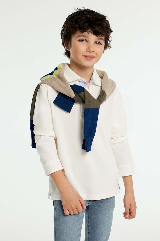 Mayoral polo bawełniane dziecięce bawełna beżowy 7104.7C.Junior.9BYH