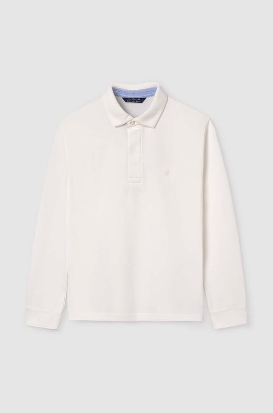 Детское хлопковое поло Mayoral 7104.7C.Junior.9BYH бежевый AW24