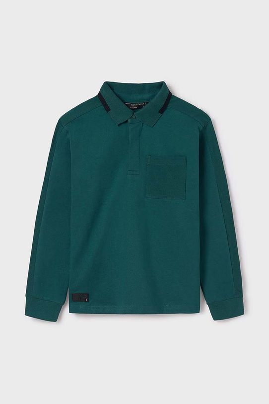 Mayoral polo dziecięce z elastanem turkusowy 7105.7D.Junior.9BYH