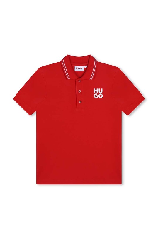 Dětské polo tričko HUGO s elastanem červená G00159.114.150