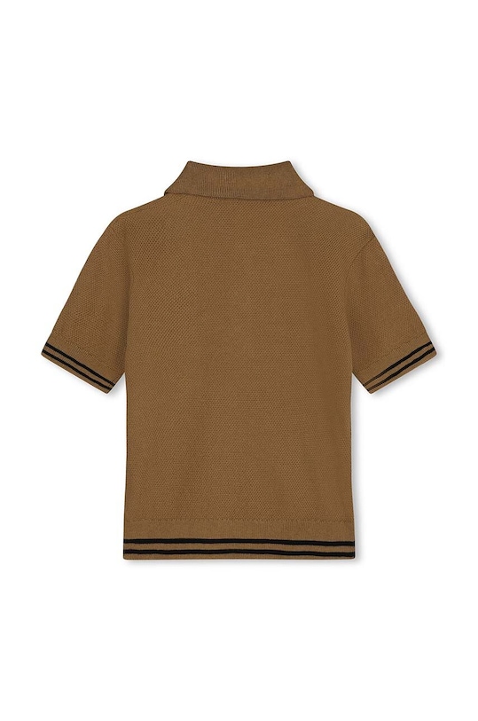 Băieți Karl Lagerfeld tricouri polo din bumbac pentru copii Z30246.162.174 maro