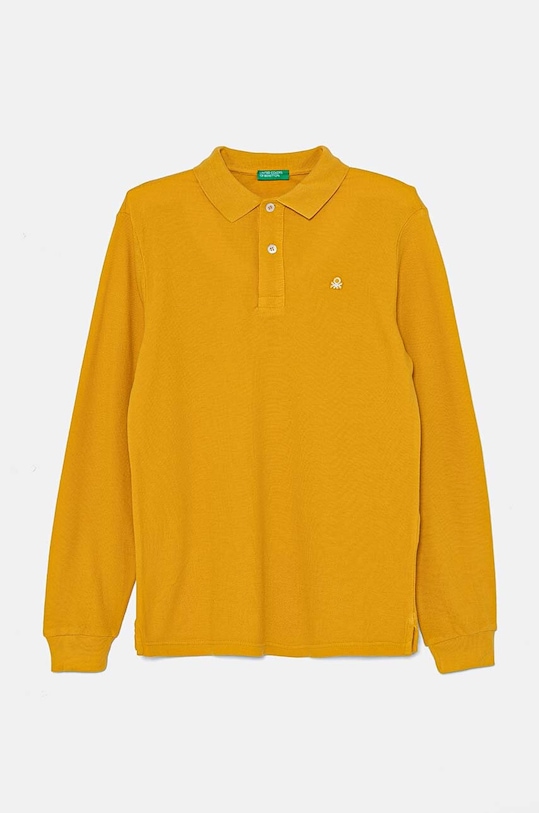 Dětské polo tričko United Colors of Benetton s límečkem žlutá 3089C300Z.G.Seaso.9BYH