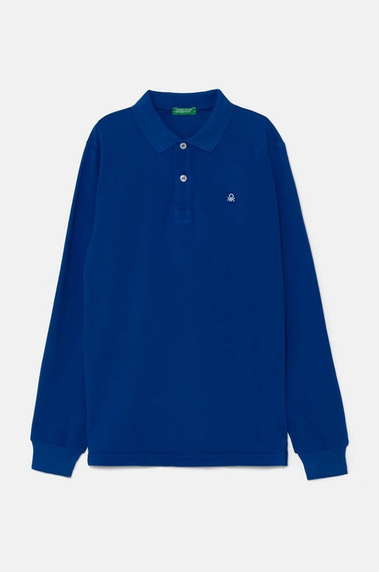 United Colors of Benetton tricou polo copii uni albastru 3089C300Z.G.Seaso.9BYH