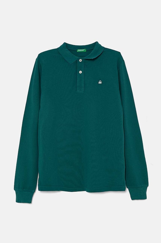 Дитяче поло United Colors of Benetton бавовна зелений 3089C300Z.G.Seaso.9BYH