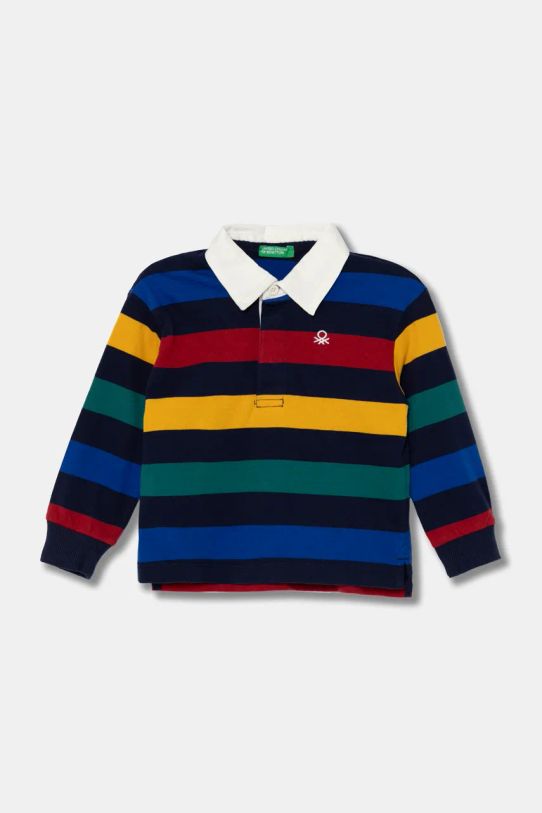 Detská bavlnená košeľa s dlhým rukávom United Colors of Benetton bavlna tmavomodrá 3TBXG300T.P.Seasonal