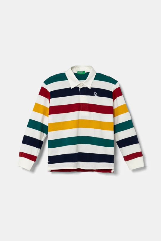 United Colors of Benetton longsleeve bawełniany dziecięcy wzorzyste multicolor 3TBXG300T.P.Seasonal