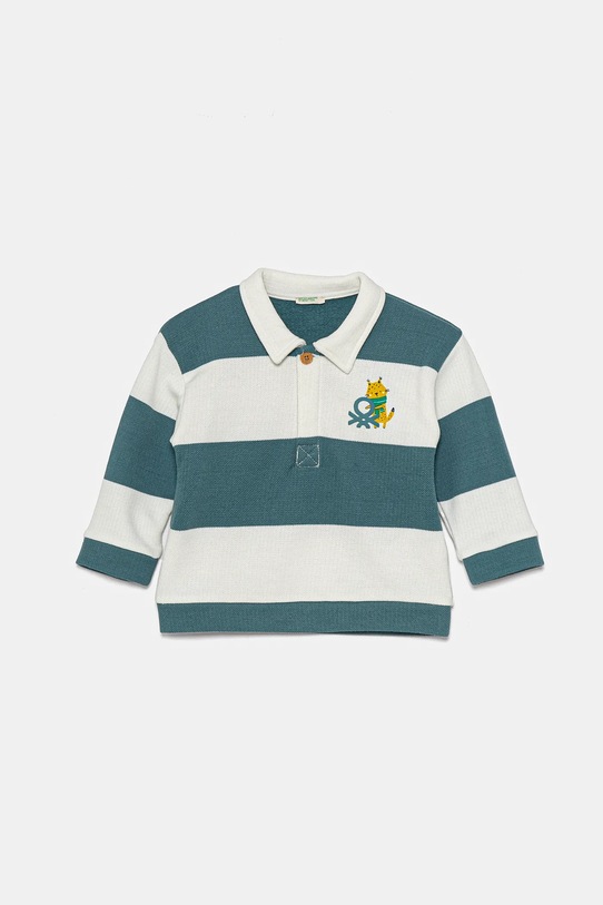 United Colors of Benetton longsleeve bebelusi fixat turcoaz 3RLPA3006.W.Seasonal
