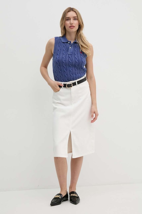 Polo Ralph Lauren kamizelka bawełniana 211943140 niebieski AW25