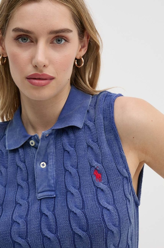 Polo Ralph Lauren kamizelka bawełniana niebieski 211943140