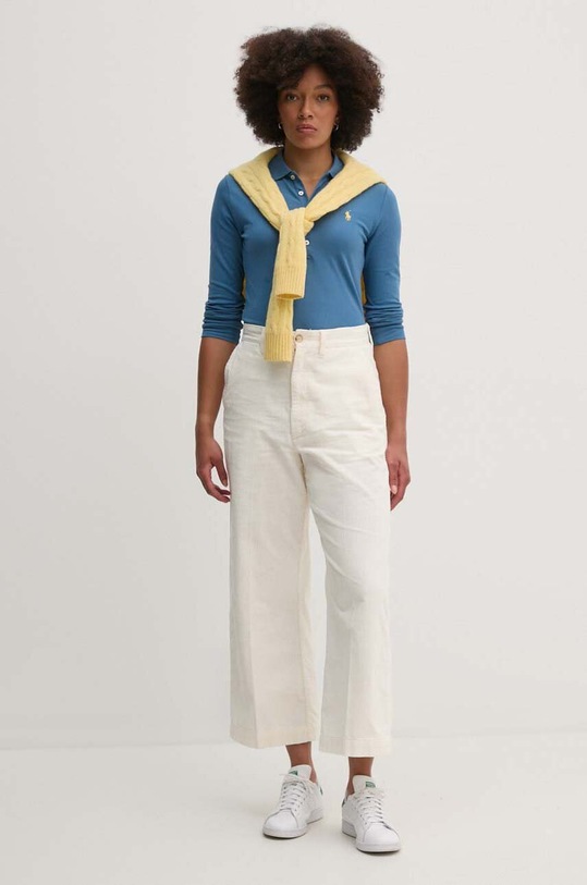 Polo Ralph Lauren longsleeve 211958949 niebieski AW24