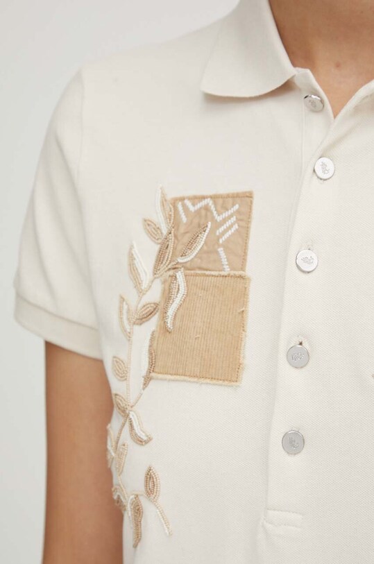 Polo majica Lauren Ralph Lauren 200940494 bež