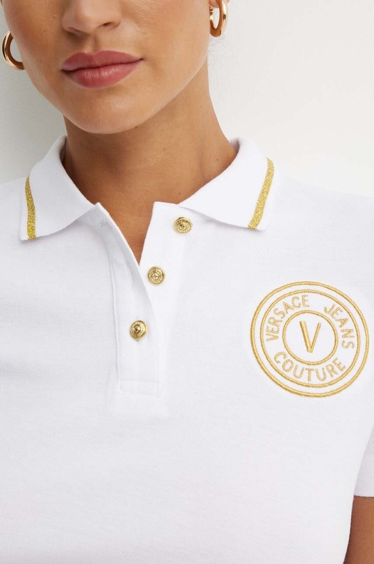 Versace Jeans Couture polo in cotone 77HAGT00.CJ01T bianco