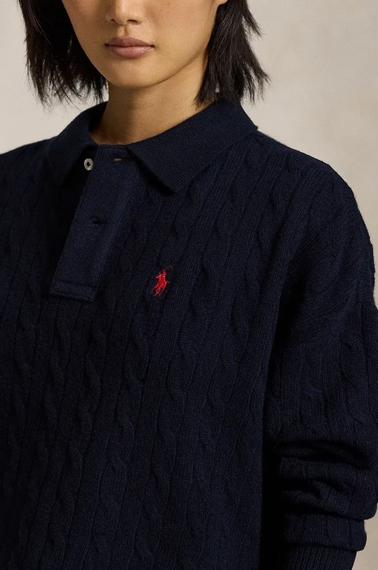 Вълнен пуловер Polo Ralph Lauren син 211910158