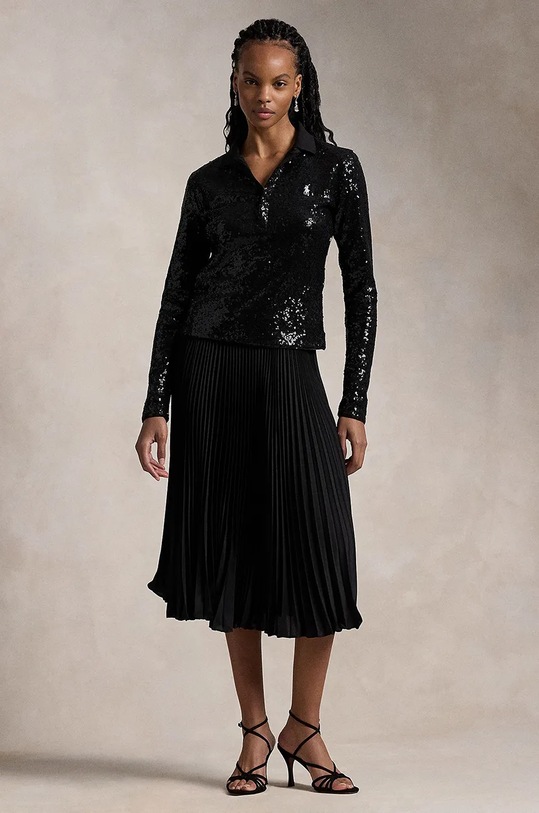 Oblečenie Tričko s dlhým rukávom Polo Ralph Lauren 211955429 čierna