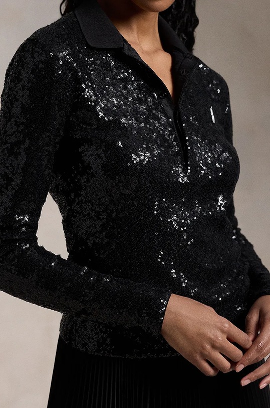 Tričko s dlhým rukávom Polo Ralph Lauren čierna 211955429