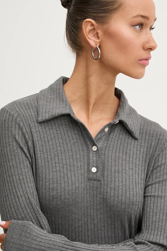 Μακρυμάνικο Abercrombie & Fitch γκρί KI139.4788.114