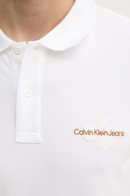 Calvin Klein Jeans tricou polo J30J325664 alb