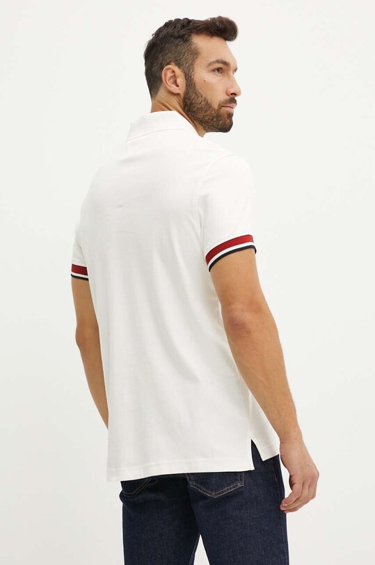Памучна тениска с яка Tommy Hilfiger MW0MW35588 бежов AW24
